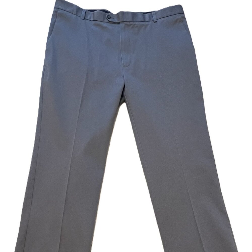 Preppy Business Casual Roundtree & Yorke Travel Smart Pants Gray Men's 42x32